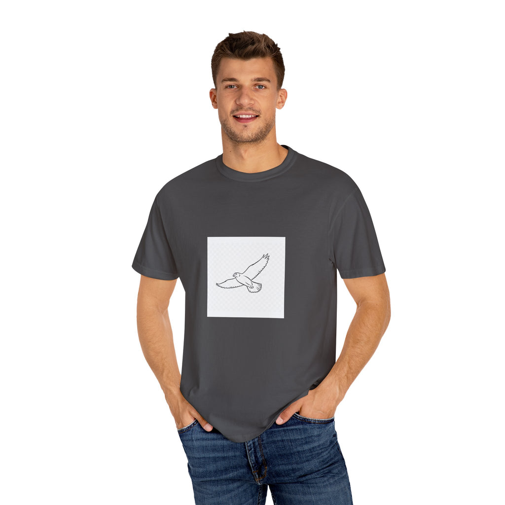 Soaring Peregrine Falcon Line Art Tee